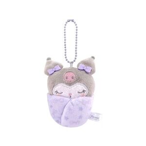 BNWT Japan 9cm Sanrio Baby Kuromi Swaddling Plush Keychain